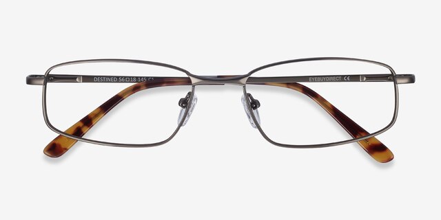 Destined Gunmetal MétalMontures de lunettes de vue d'EyeBuyDirect, Vue Rapprochée