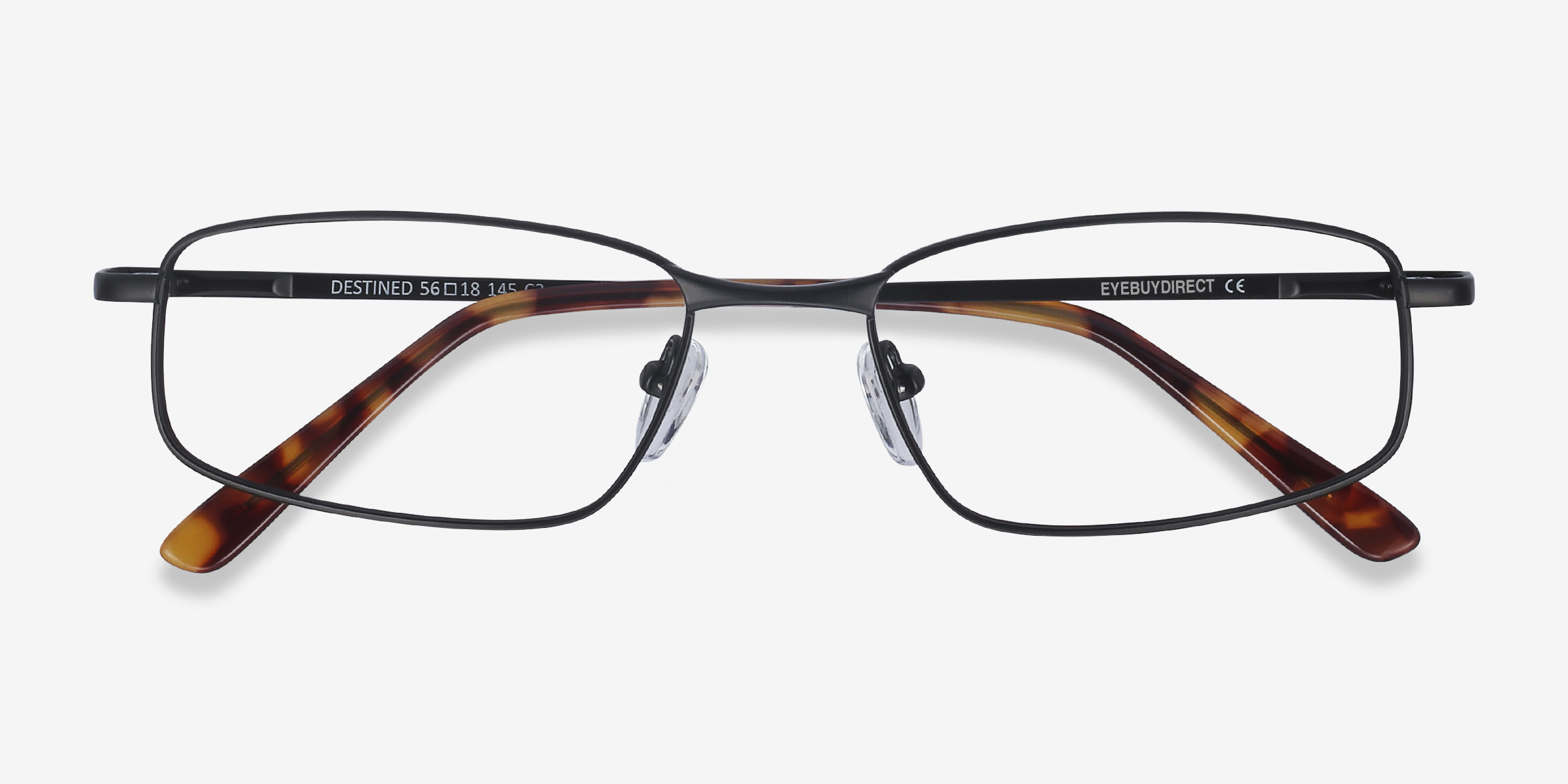 Destined Rectangle Black Glasses for Men | Eyebuydirect