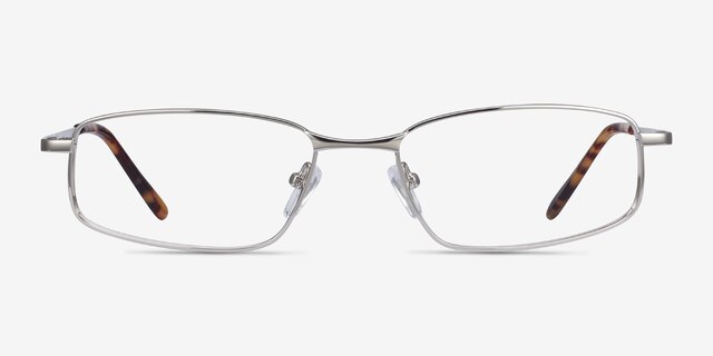 Destined Silver MetalEyeglass Frames from EyeBuyDirect, Front View