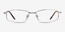 Destined Silver MetalEyeglass Frames from EyeBuyDirect, Front View