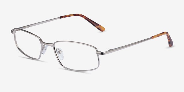 Destined Silver MetalEyeglass Frames from EyeBuyDirect, Angle View