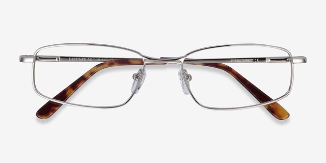 Destined Silver MetalEyeglass Frames from EyeBuyDirect, Closed View