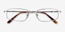 Destined Silver MetalEyeglass Frames from EyeBuyDirect, Closed View