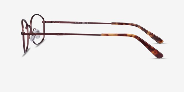 Betty Brun MétalMontures de lunettes de vue d'EyeBuyDirect, Vue de Côté