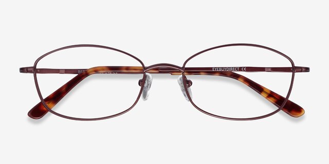 Betty Brun MétalMontures de lunettes de vue d'EyeBuyDirect, Vue Rapprochée