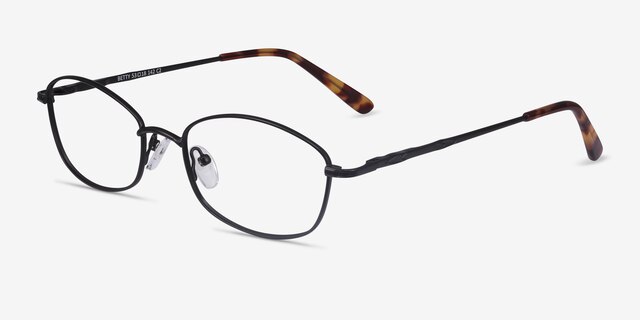 Betty Black MetalEyeglass Frames from EyeBuyDirect, Angle View