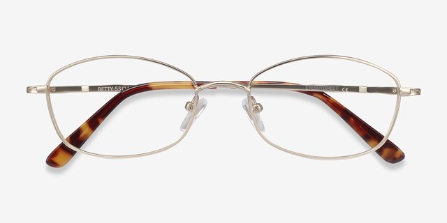 Betty Gold MetalEyeglass Frames from EyeBuyDirect, Closed View