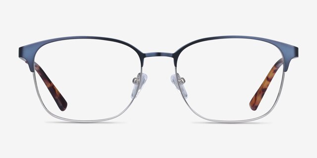 Chambery Blue MetalEyeglass Frames from EyeBuyDirect, Front View