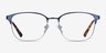 Chambery Blue MetalEyeglass Frames from EyeBuyDirect, Front View