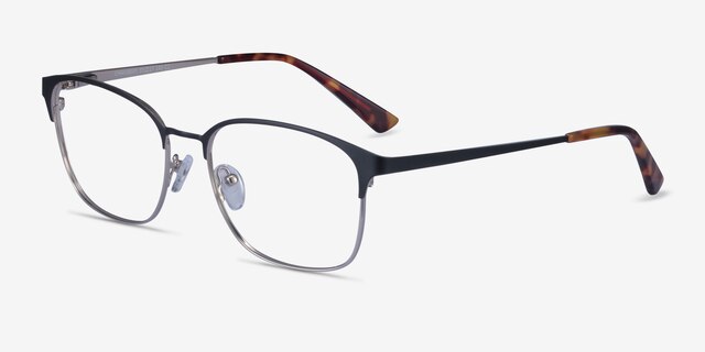 Chambery Black MetalEyeglass Frames from EyeBuyDirect, Angle View