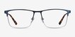 Edito Navy MetalEyeglass Frames from EyeBuyDirect, Front View