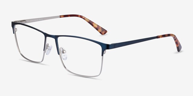 Edito Navy MetalEyeglass Frames from EyeBuyDirect, Angle View