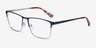 Edito Navy MetalEyeglass Frames from EyeBuyDirect, Angle View