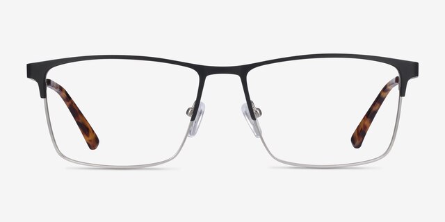 Edito Black MetalEyeglass Frames from EyeBuyDirect, Front View