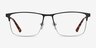 Edito Black MetalEyeglass Frames from EyeBuyDirect, Front View