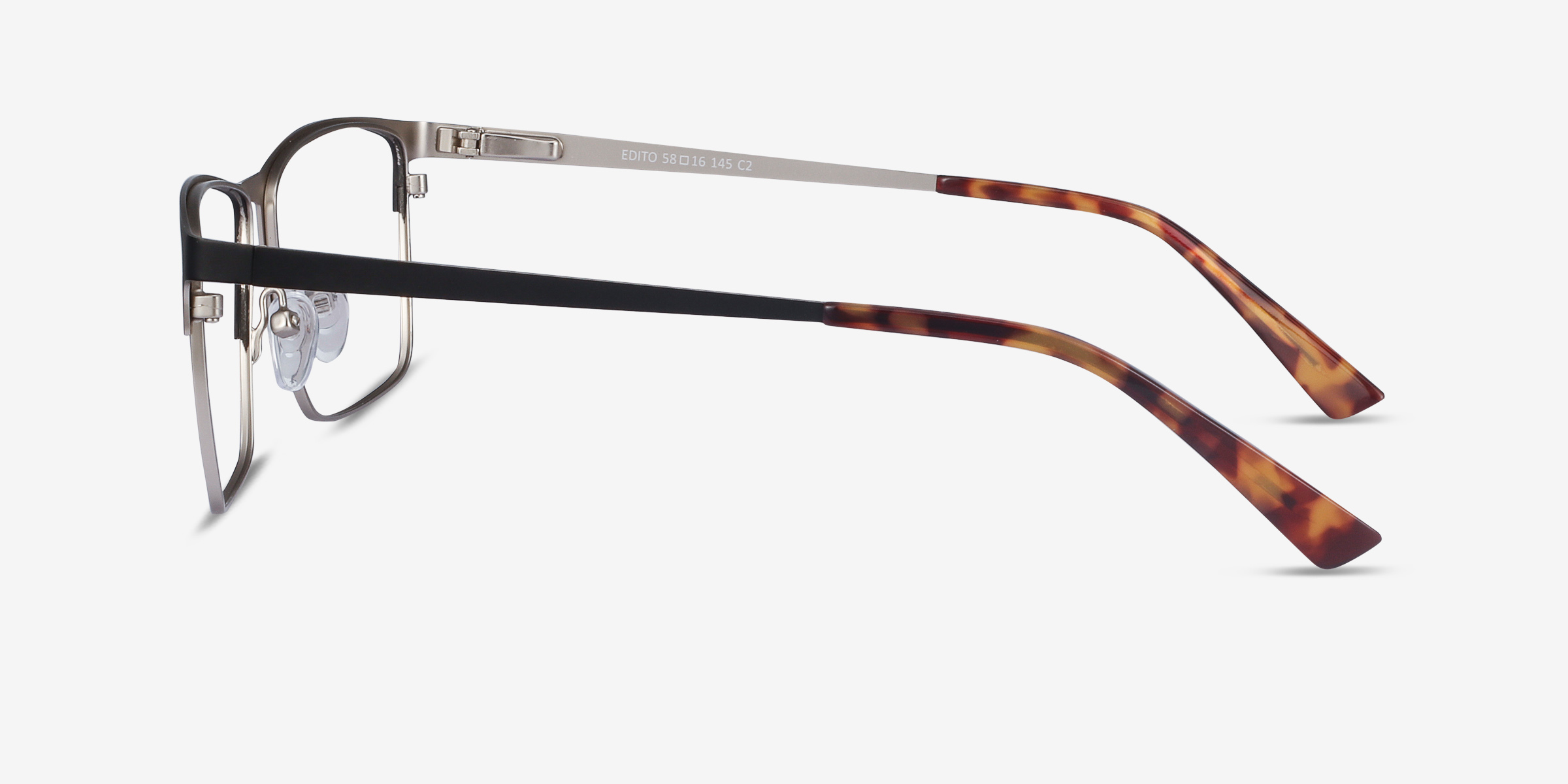 Edito Rectangle Black Full Rim Eyeglasses | Eyebuydirect