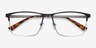 Edito Black MetalEyeglass Frames from EyeBuyDirect, Closed View