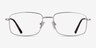 Onex Argenté MétalMontures de lunettes de vue d'EyeBuyDirect, Vue de Face