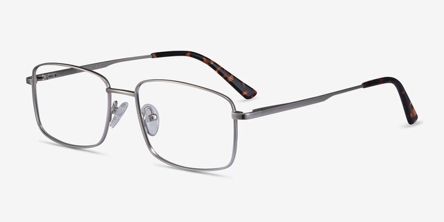 Onex Argenté MétalMontures de lunettes de vue d'EyeBuyDirect, Vue d'Angle