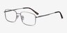 Onex Argenté MétalMontures de lunettes de vue d'EyeBuyDirect, Vue d'Angle