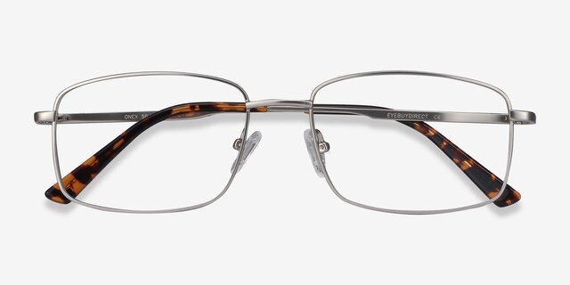 Onex Argenté MétalMontures de lunettes de vue d'EyeBuyDirect, Vue Rapprochée