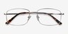 Onex Argenté MétalMontures de lunettes de vue d'EyeBuyDirect, Vue Rapprochée