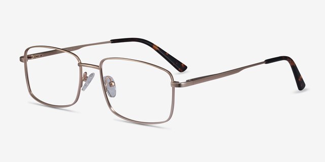Onex Gold MetalEyeglass Frames from EyeBuyDirect, Angle View