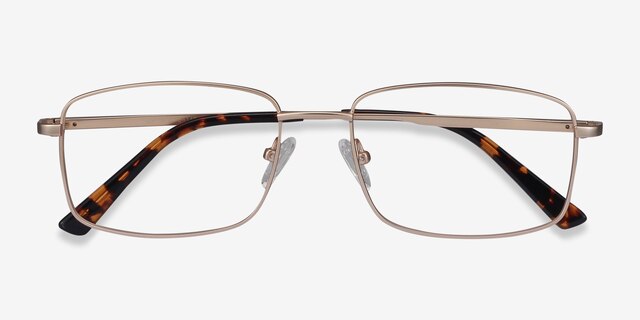 Onex Gold MetalEyeglass Frames from EyeBuyDirect, Closed View