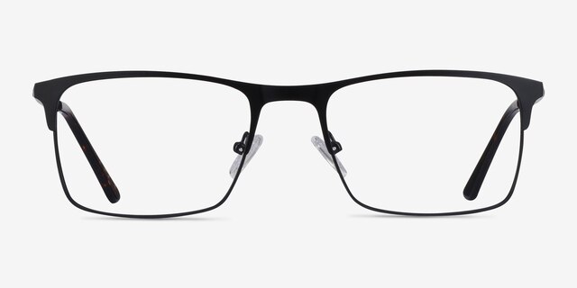 Vigo Black MetalEyeglass Frames from EyeBuyDirect, Front View