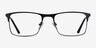 Vigo Black MetalEyeglass Frames from EyeBuyDirect, Front View