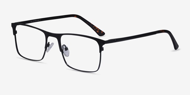 Vigo Black MetalEyeglass Frames from EyeBuyDirect, Angle View