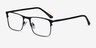 Vigo Black MetalEyeglass Frames from EyeBuyDirect, Angle View