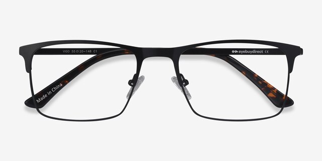 Vigo Black MetalEyeglass Frames from EyeBuyDirect, Closed View