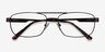 Stan Coffee MetalEyeglass Frames from EyeBuyDirect, Closed View