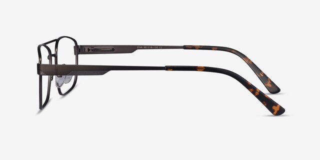 Stan Gunmetal MetalEyeglass Frames from EyeBuyDirect, Side View