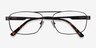 Stan Gunmetal MetalEyeglass Frames from EyeBuyDirect, Closed View