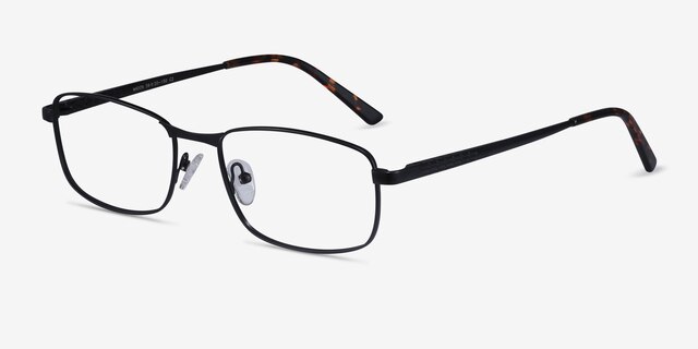 Madon Noir MétalMontures de lunettes de vue d'EyeBuyDirect, Vue d'Angle