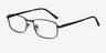 Madon Noir MétalMontures de lunettes de vue d'EyeBuyDirect, Vue d'Angle