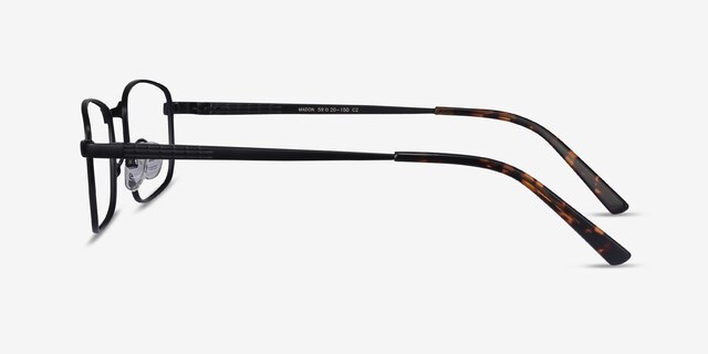 Madon Noir MétalMontures de lunettes de vue d'EyeBuyDirect, Vue de Côté