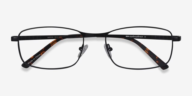 Madon Noir MétalMontures de lunettes de vue d'EyeBuyDirect, Vue Rapprochée