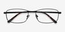 Madon Noir MétalMontures de lunettes de vue d'EyeBuyDirect, Vue Rapprochée