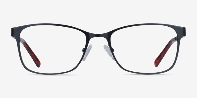 Videl Black MetalEyeglass Frames from EyeBuyDirect, Front View