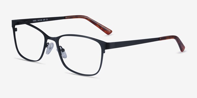 Videl Black MetalEyeglass Frames from EyeBuyDirect, Angle View
