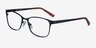 Videl Black MetalEyeglass Frames from EyeBuyDirect, Angle View