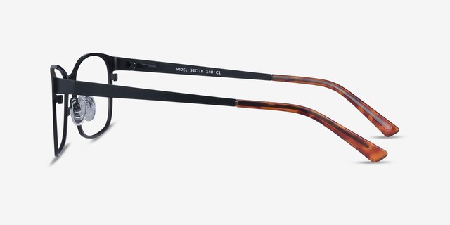Videl Black MetalEyeglass Frames from EyeBuyDirect, Side View