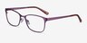 Videl Purple MetalEyeglass Frames from EyeBuyDirect, Angle View