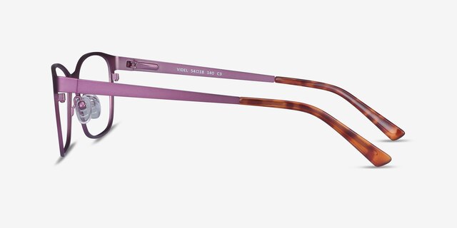 Videl Purple MetalEyeglass Frames from EyeBuyDirect, Side View