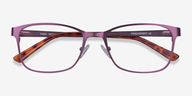 Videl Purple MetalEyeglass Frames from EyeBuyDirect, Closed View
