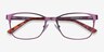Videl Purple MetalEyeglass Frames from EyeBuyDirect, Closed View