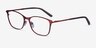 Modena Red MetalEyeglass Frames from EyeBuyDirect, Angle View